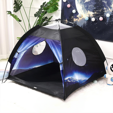 Kids Play Tent Playhouse for Boys and Girls Easy Fun Dome Tent Camping Playground Pop up Tent for Kids Indoor and Outdoor Imaginative Play Perfect Kid'S Gift (World Stars)